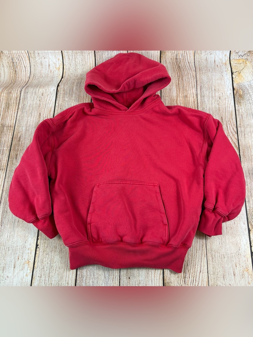 Gap YZY Yeezy Double Layer Red Hoodie Sweatshirt Youth Size Medium (8-9)